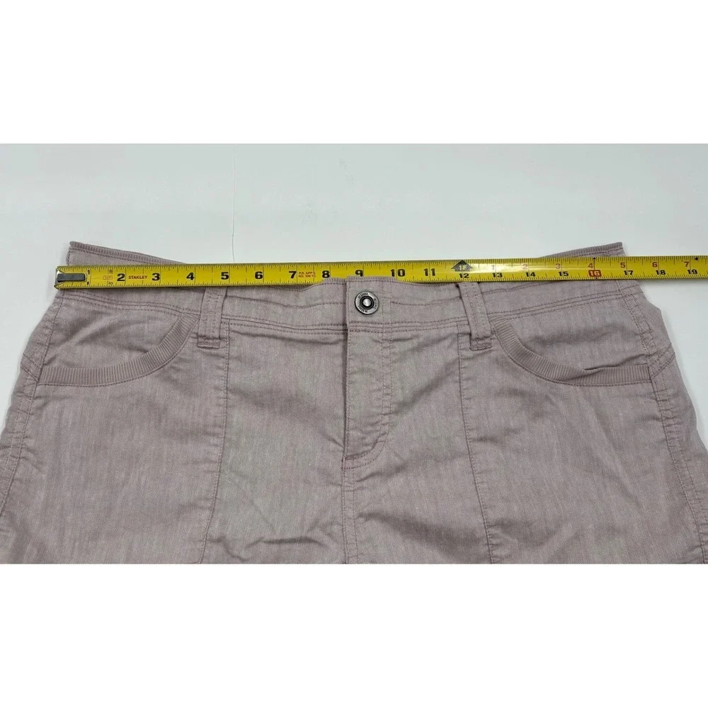 Kuhl Women 12 Reg Cabo Mauve Linen Blend Straight Leg Hiking Outdoor Pants - Picture 4 of 9